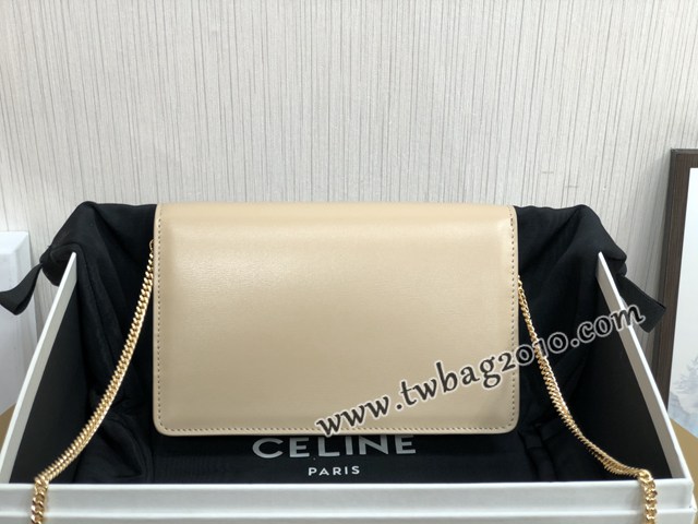 Celine專櫃2023新款CUIR TRIOMPHE斜挎女包 賽琳新品WOC鏈條皮革信封包 10J733 sldj2283